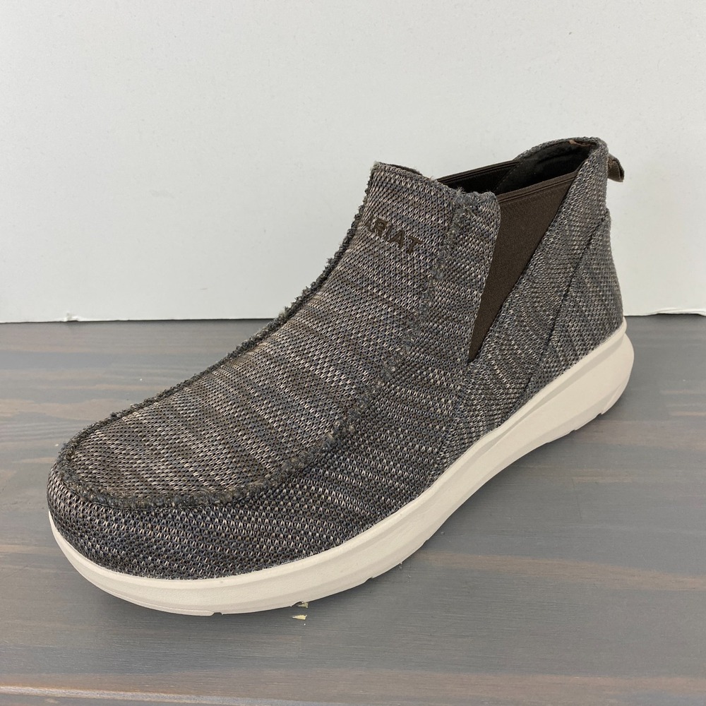 Ariat Hilo Midway Slip On Shoes Men 9.5D Heather Brown Woven Flex Minimalist NWT